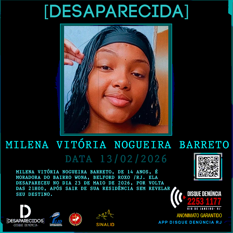 Disque Denúncia pede informações sobre o paradeiro de moradora de Belford Roxo